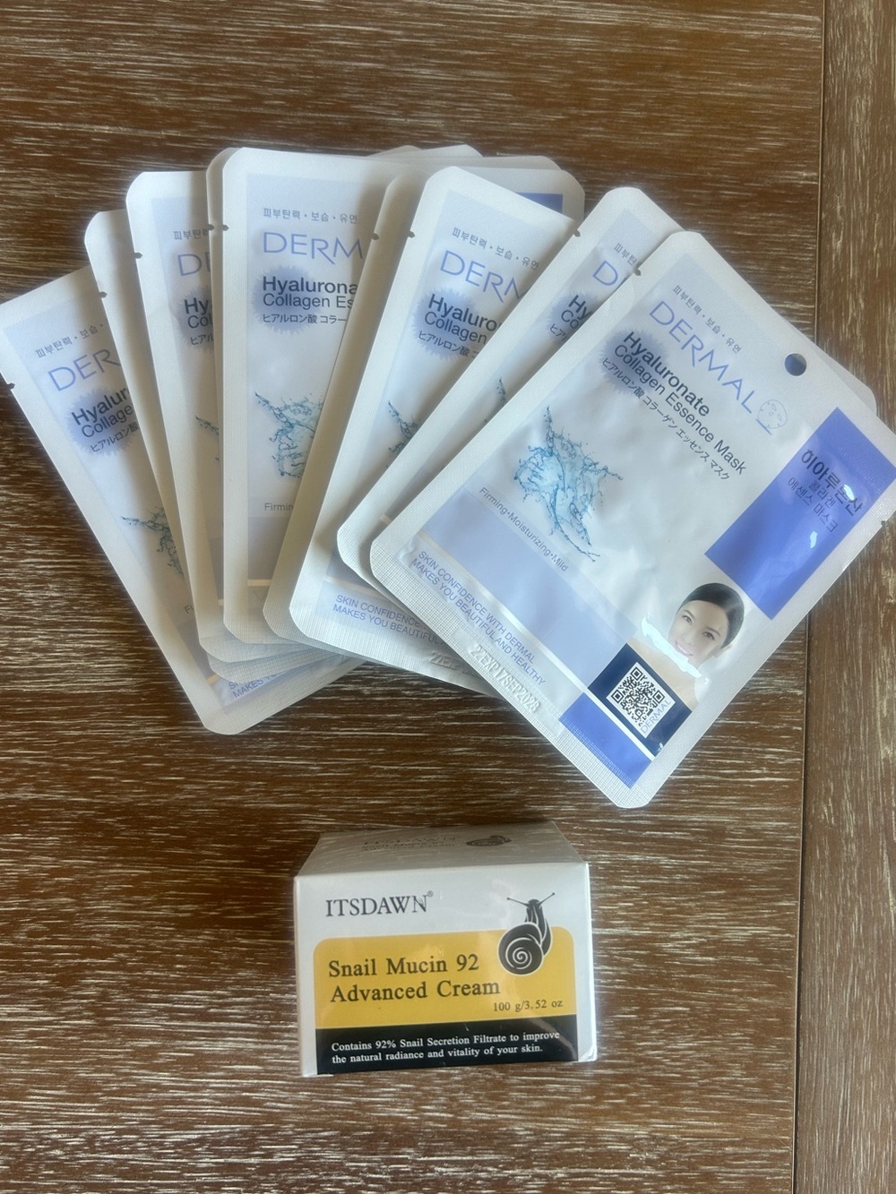 Lot of 9 Dermal Sheet Masks & ITsDawn Snail Mucin 92 Advanced Cream!